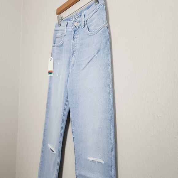 NEW Daily BlueAdriano Goldschmeid Hype Distressed Light Blue Ankle Jean in Dust - Picture 5 of 12